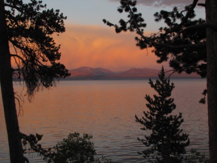 Sunset over the lake