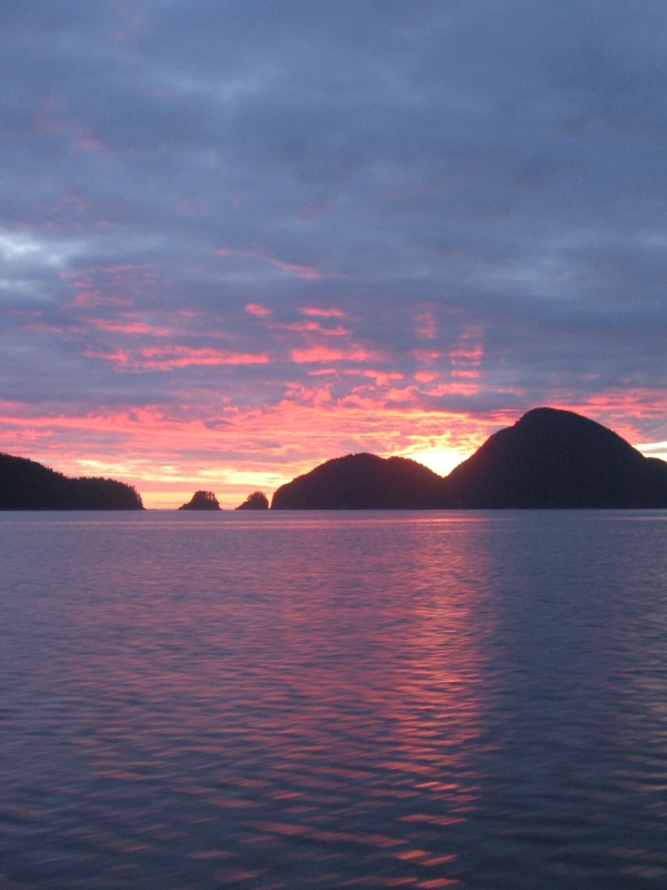 sunset over three hill