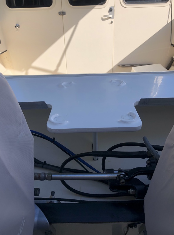 Supported underneath and aluminum angle on the ends