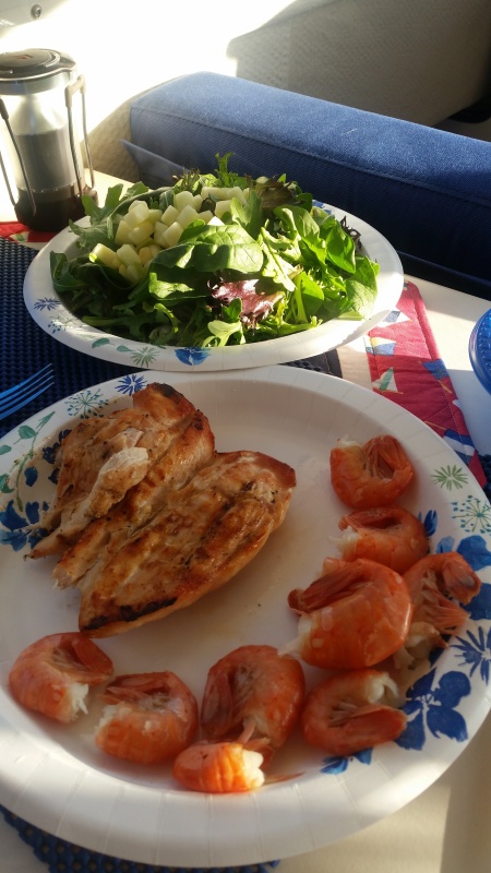 Surf and Cluck..thanks to the Kim Christine for the shrimp....yummy!