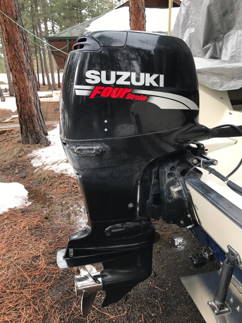 Suzuki DF 90 outboard engine.