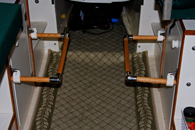 Table Footrests in Down Position