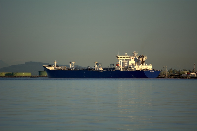 Tanker at the refinery