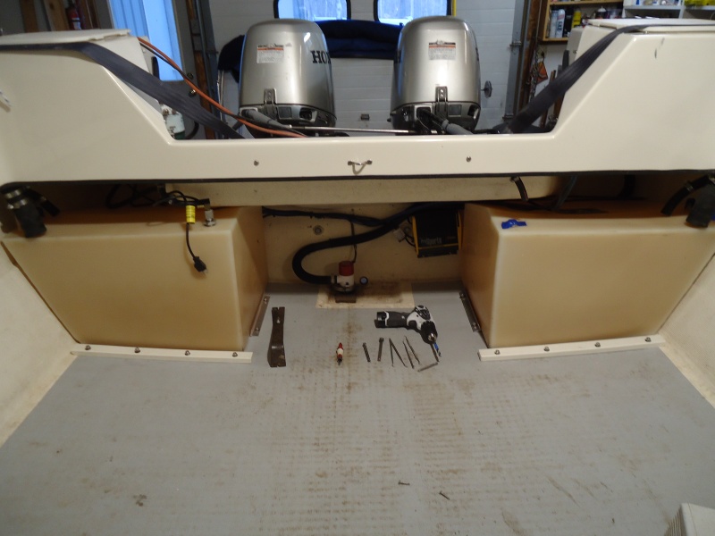 Tanks back in.  Aluminum channel allows width for 2 6 gallon tanks.