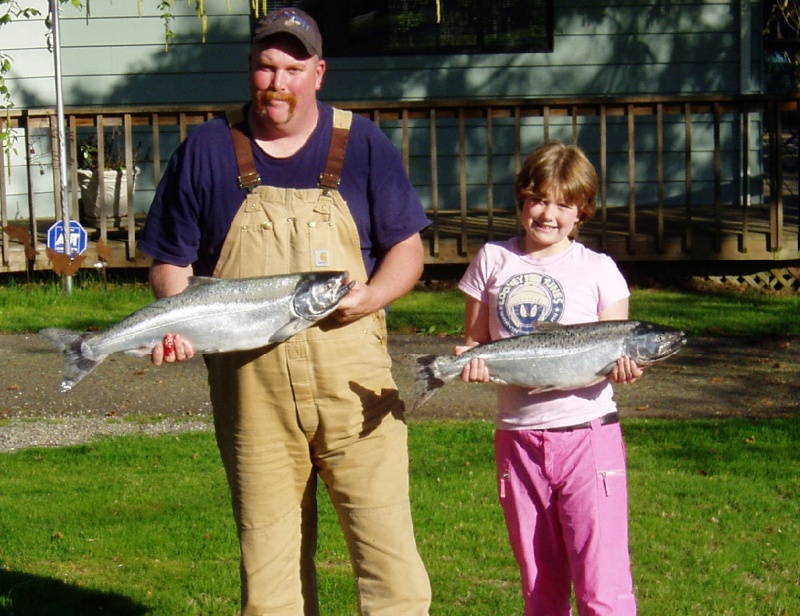Teaching my daughter the fine art of springer fishing (she caught both of  them)