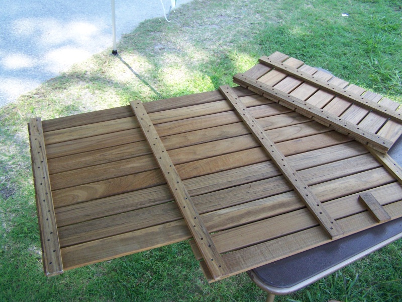 Teak Construction.  It took about 3 half days of work.