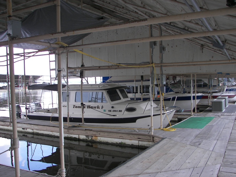 TeraMiranda Marina, Monkey Island, OK,
The slip of a lifetime! 45 ft. slip with front 10 ft decked for picnic tables etc., leaving 35 ft. X 16 ft. open water area.