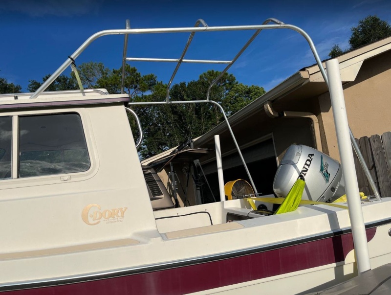 Test fit on boat. Basically will be a permanent bimini with no side obstructions.