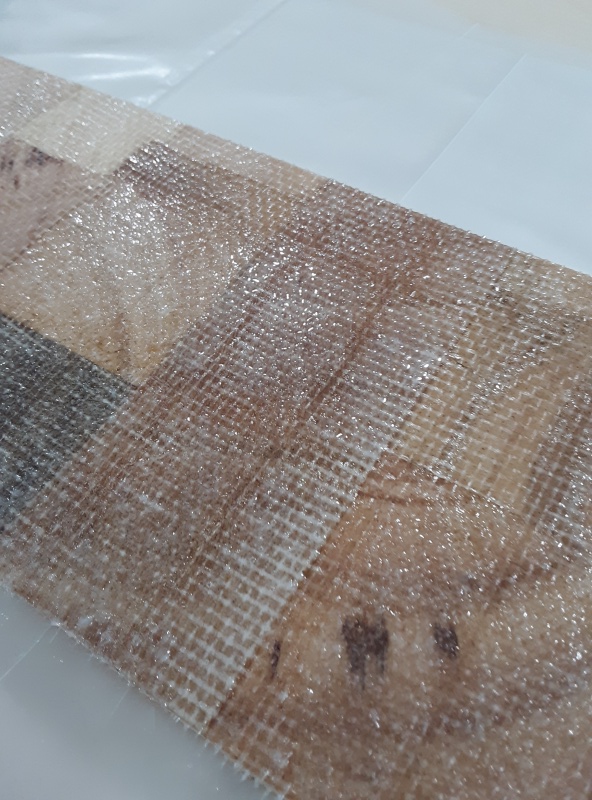 TEST PANEL: immediately after rolling epoxy on