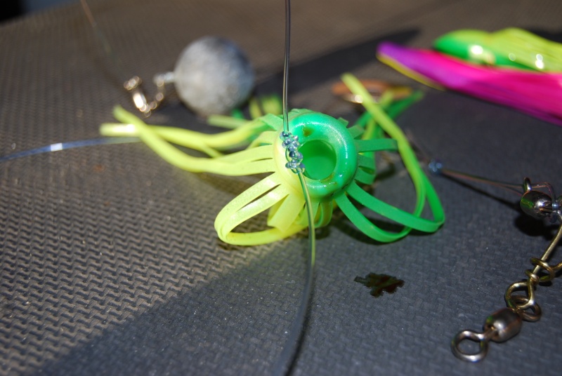 that folded over hootchie installed upside down gives a little better dangly action + a nice cavity to load up with stink