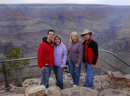 The 4 of us at Grand Canyon