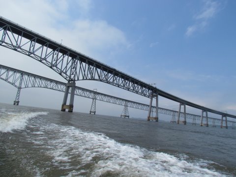 The Bay Bridges coming from Annapolis going up to Baltimore