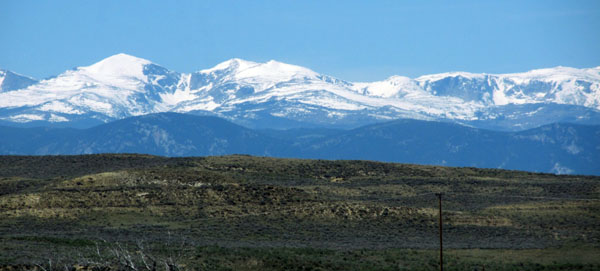 The Big Horn Mountains - first snow we\'ve seen in a while
