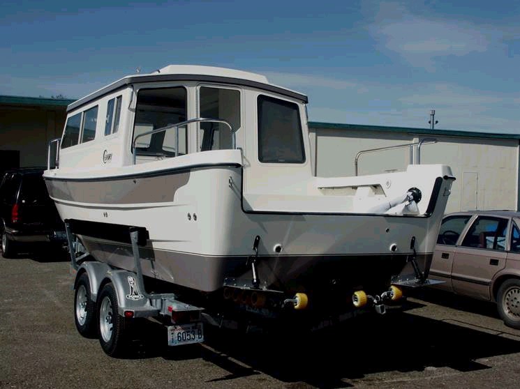 The boat is at Les's shop now, we hope to take delivery later this month.