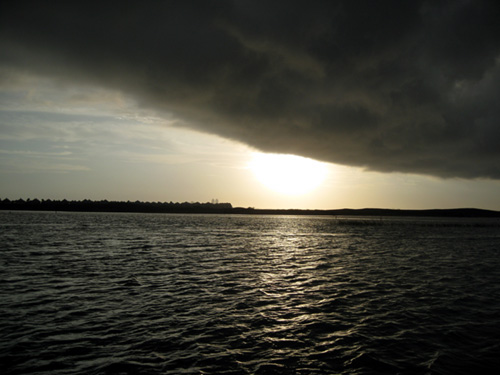 The clouds rolling in