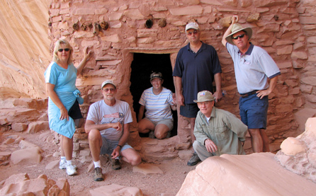 The crew who hiked to the Defiance House