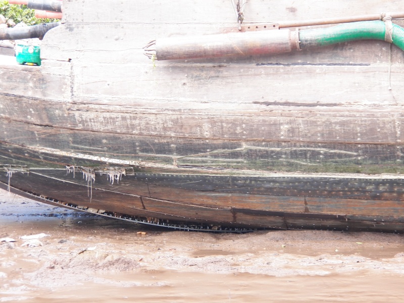The eyes don't always work. This one was hard aground.  It would take a lot of 3m 5200 to get this one floating.