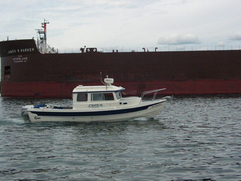The James R. Barker is approximately 50 times longer than the C-Batical. (Photo by Mark/Not-For-Hire)