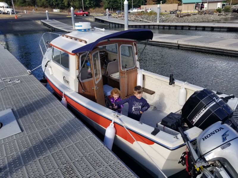 The kiddos first trip on the new boat
