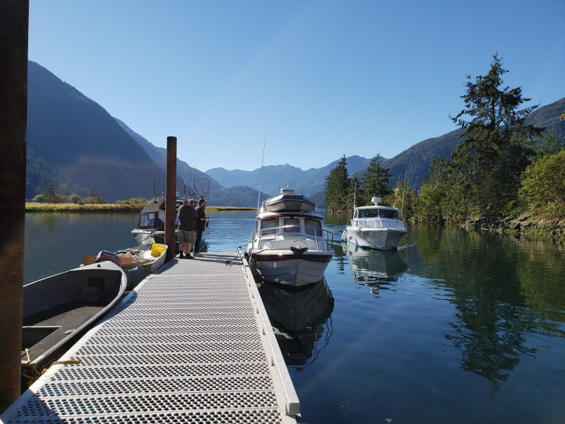 The launch at Gold River. Not inexpensive to launch and store the tow rig.