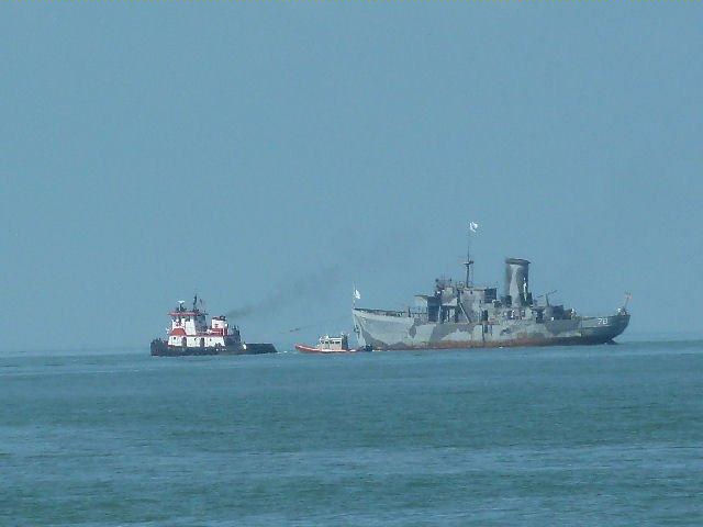 The Mohawk intering the Gulf of Mexico from Matanzas Pass
