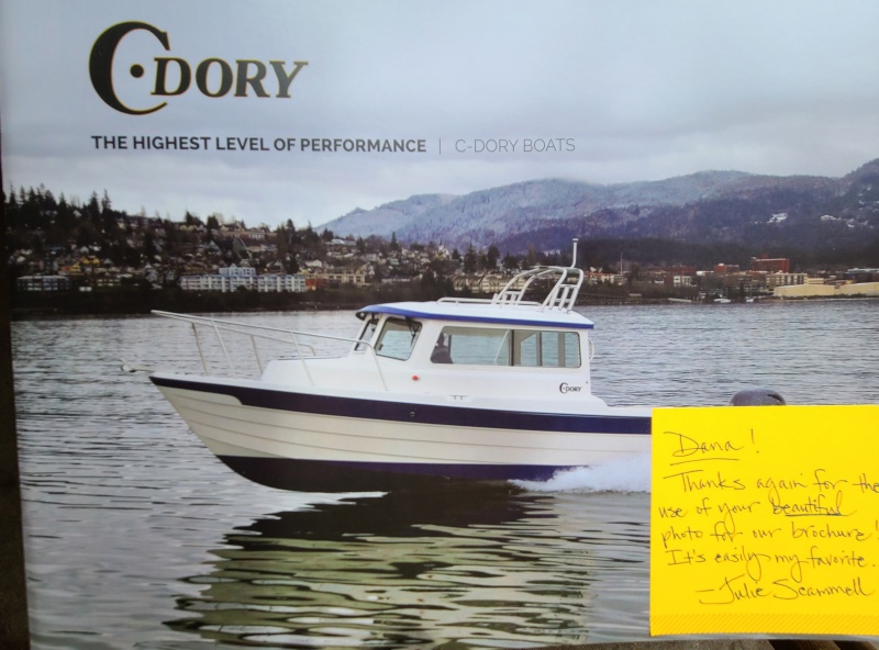 The new brochure with a thank you note to Dana. 
Go back one photo to see the Sierra photo in the brochure.