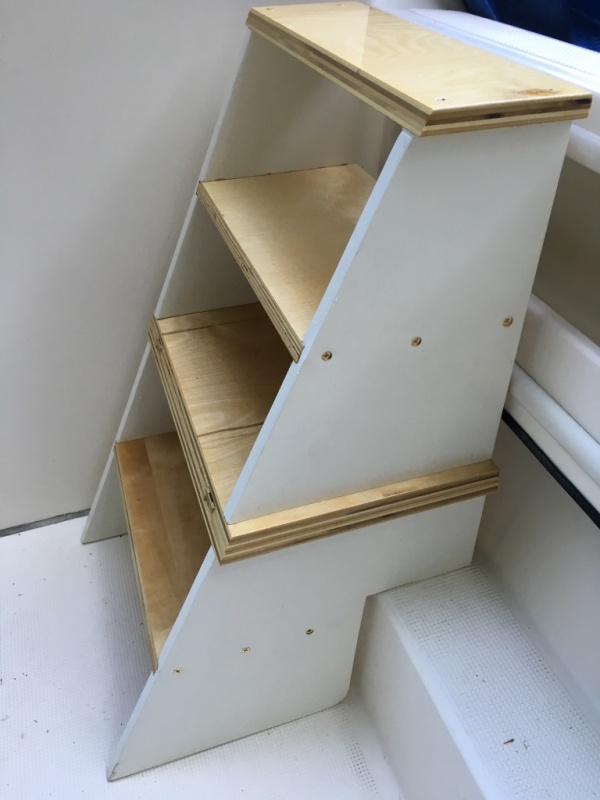 The new cockpit steps in step position....