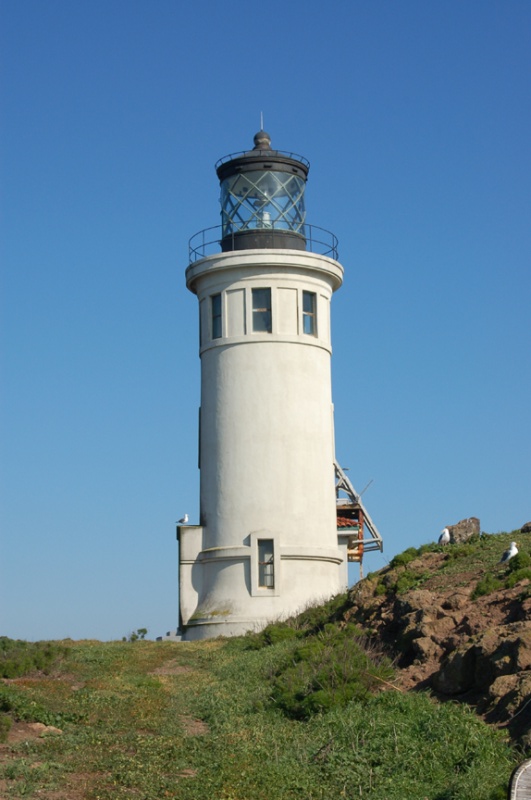 The original lense of the lighthouse is stored onsite in a small museum -- well worth seeing.