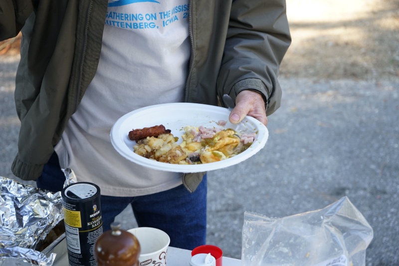 The other fixings, bacon, sausage, potatoes