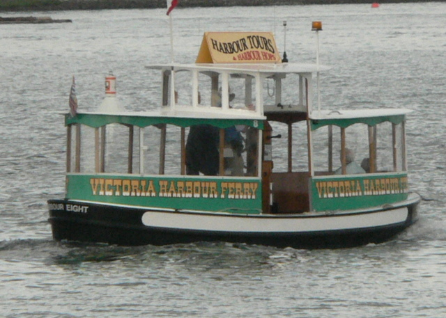 The passenger ferry among the small nearby islands and Nanaimo