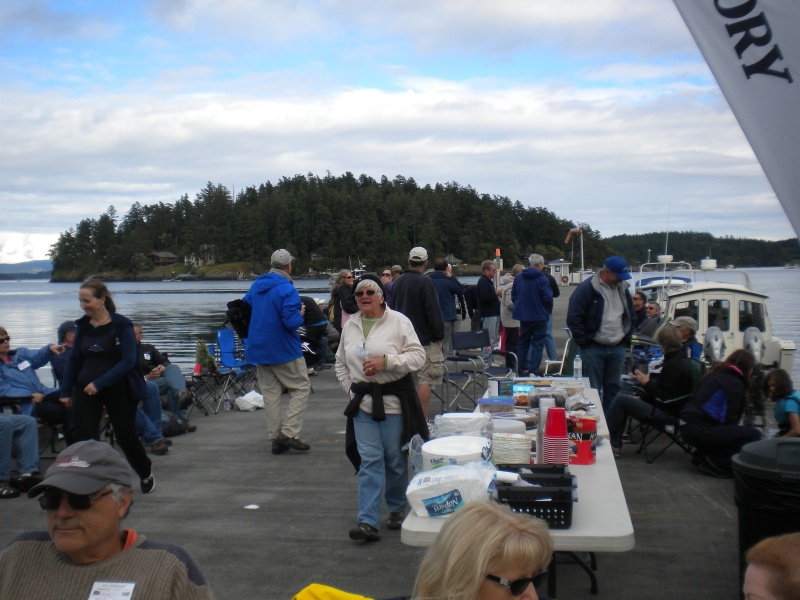 The Pot-Luck begins at the Largest C-Brat gathering ever!
