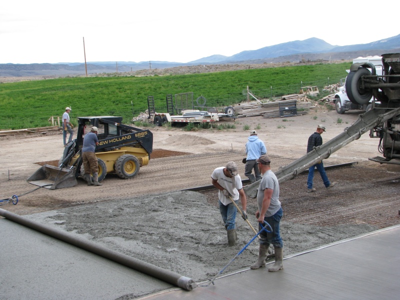 The roller screed does the hard work