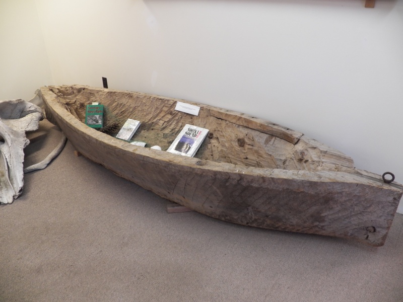 The Tahsis museum had this cedar log "canoe" that had been found on the beach.