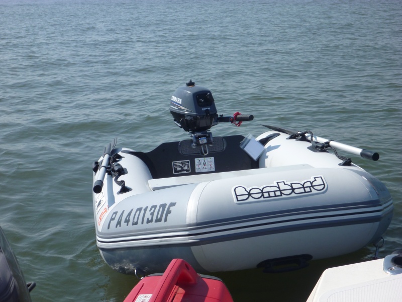 The town car a Bombard Air Max-2 (55 pounds) with a Yamaha 4 stroke 2.5 hp motor