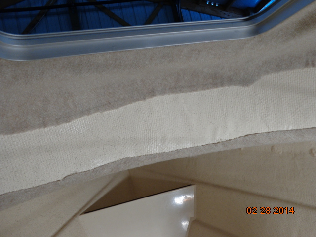 The two ceiling pieces are installed.