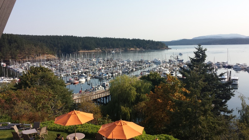 The view from our room at Friday Harbor House
