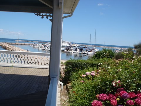 The view from town Old Harbor Block Island