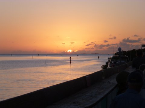 The view from upstairs from Burdines's in Boot Key Harbor