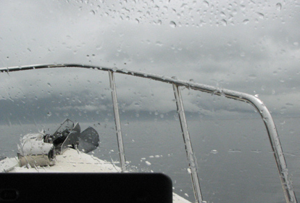 The view out the windshield as we left Blind Bay