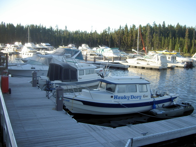 The white on the bow of the Mokai is frost.  Down to 28 degrees that morning