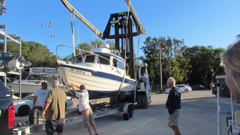 the whole lift not including the power wash less than forty dollars.They did a nice job and were very careful while doing it.The Pilothouse Marina in Key Largo