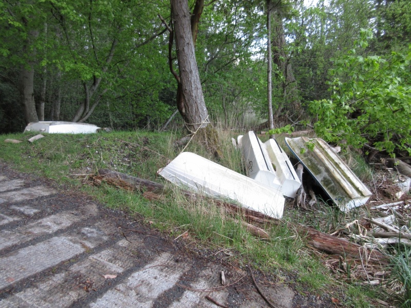 There are an abundance of forgotton dinghys at the launch ramp