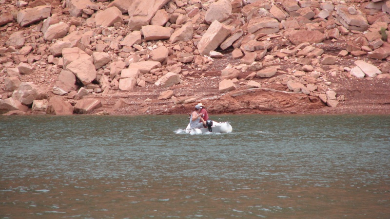 They would fish all day, if not for lunch.  The dinghy got a workout this year.
