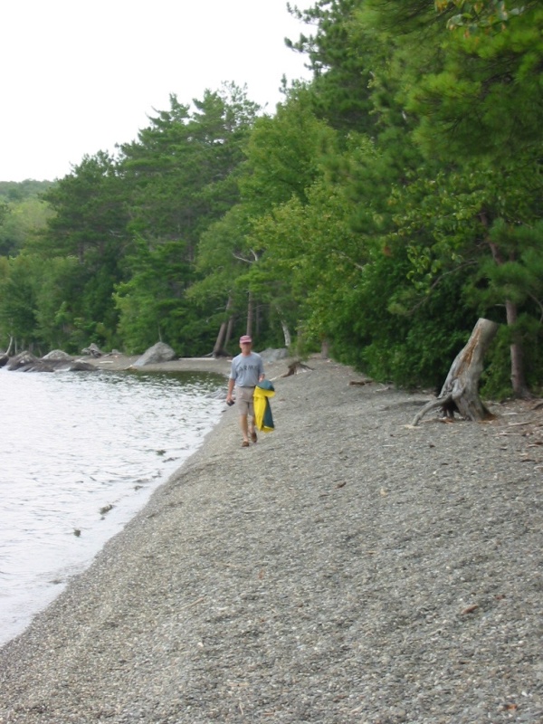 This gravely beach is as close to sand as Moosehead has to offer.