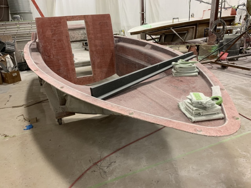 This is the deck mold for the 23 Venture after it has been all laid up.