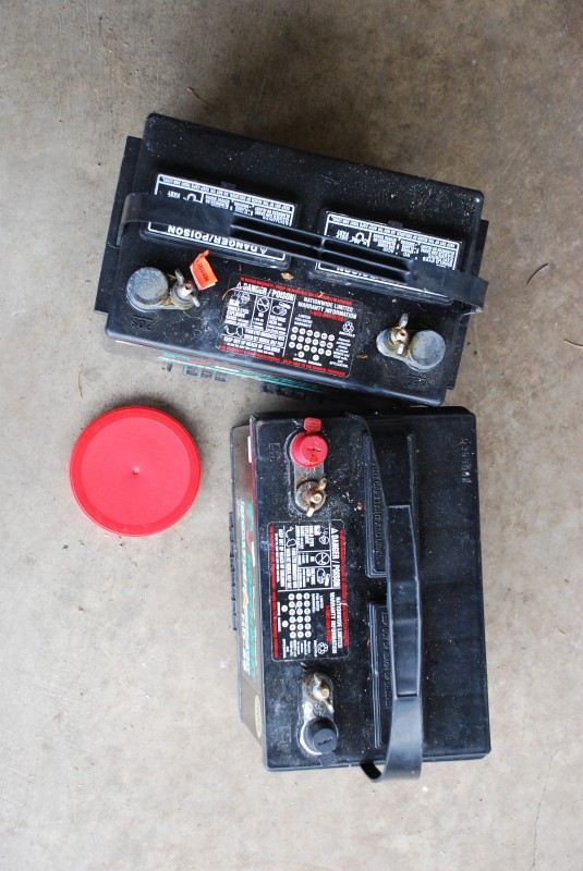 This is the orientation of the original  batteries in the starboard locker.   The lid represents the switch.   Tight!!!!
