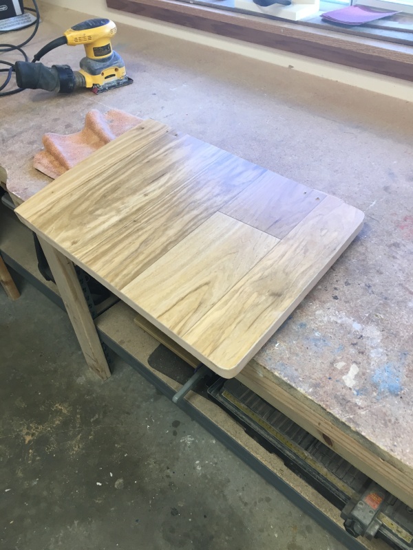 This is the piece where the driver's feet rest. It's going to be easier to keep clean then the old white Starboard piece that was there.