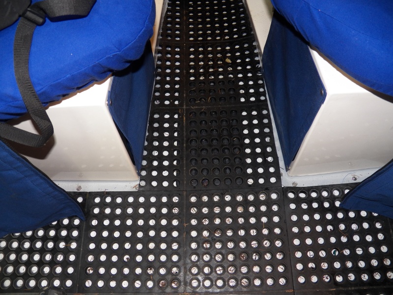 This is what it looks like when under the rubber matting.