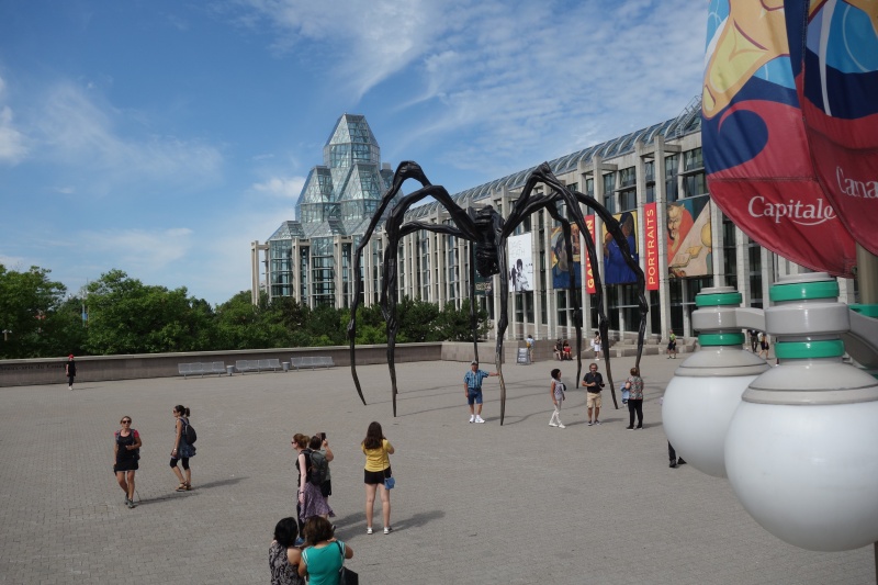 This Ottawa sculptors' 'spider' is a work done in honor of his mother.  I hope she liked it.