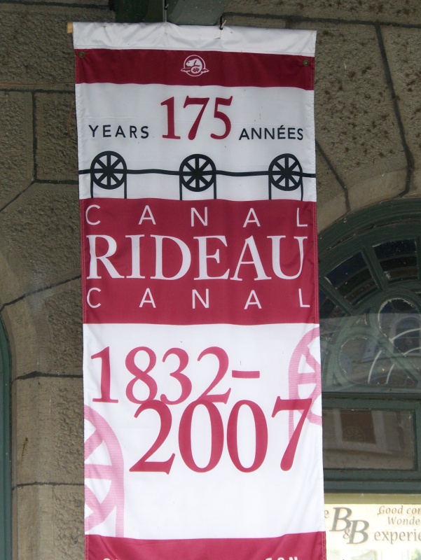 This poster greeted us in Kingston; the canal was pretty impressive for 1830's technology.
